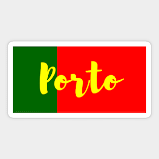 Porto City in Portuguese Flag Colors Sticker